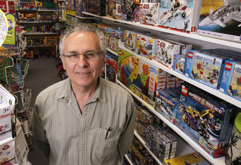 Jim Demetropoulos co-owns Island Treasure Toys in Yarmouth with his wife, Anita. They started selling wooden and natural toys and expanded to offer “carefully planned purchases of all toys.”