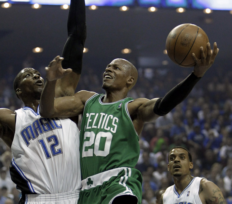 The Celtics will need Ray Allen’s outside shooting if they expect to beat the Lakers in the NBA championship series that starts Thursday in Los Angeles. That may be asking a lot with Allen guarding Kobe Bryant.