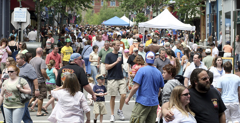 The crowds turn out for the Old Port Festival, usually in the neighborhood of 40,000.