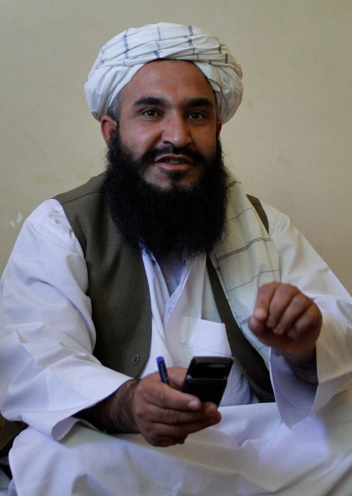 Mullah Gul Ahmad Ahmadi, a member of the governing council of Nimroz province, speaks during an interview in Kabul, Afghanistan. After death threats and an armed attack that killed a colleague, members of the governing council of the remote province have fled to Kabul.