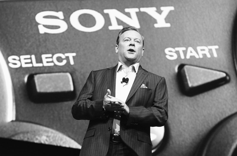 Jack Tretton, president and CEO of Sony Computer Enter-tainment of America, speaks during the introduction of the company’s new PlayStation products Tuesday in Los Angeles.