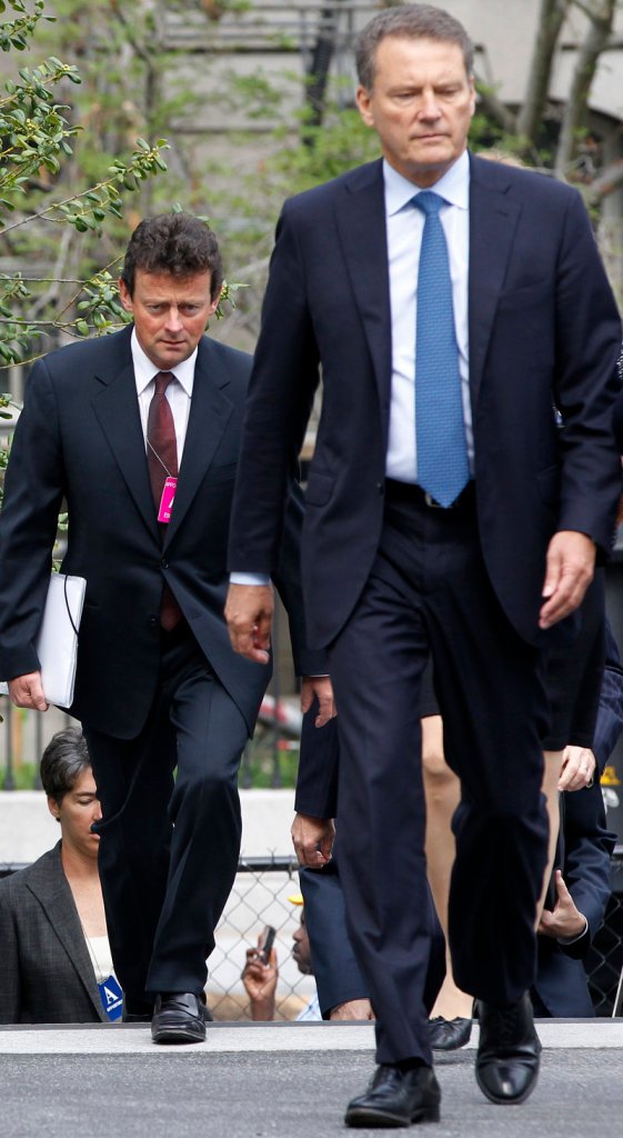 BP Chairman Carl-Henric Svanberg, right, and BP CEO Tony Hayward arrive at the White House in Washington on Wednesday for their private meeting with President Obama.