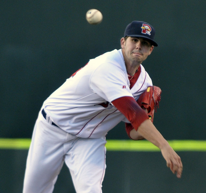 Casey Kelly, a top Red Sox pitching prospect, had a rough outing Friday night for the Portland Sea Dogs. He went 3 2⁄3 innings and gave up nine hits and five runs, but he was not involved in the decision as Portland beat Akron.