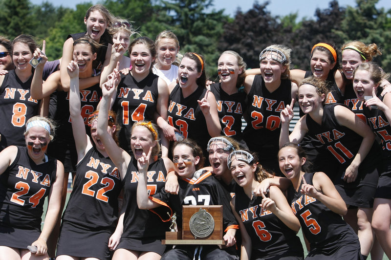 Yes, the North Yarmouth Academy Panthers are No. 1 in Class B girls' lacrosse after a 7-3 victory Saturday over two-time defending state champion Waynflete.