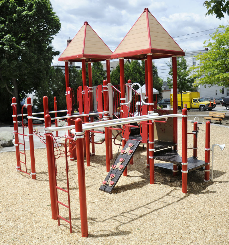 New playground equipment is a wonderful addition to East Bayside – not Munjoy Hill, a reader notes.