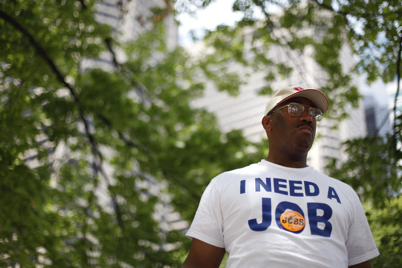 Frank Wallace, who hasn’t had a job since May of 2009, attends a recent rally organized by the Philadelphia Unemployment Project in Philadelphia.