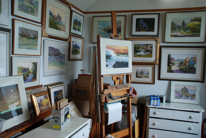 The works of Fred Wiley still hang in his studio on Monhegan Island. His widow, Faryl Wiley, hopes to distribute some of his work among members of his family, while placing other examples of his artwork in local museums.
