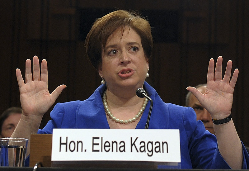 Supreme Court nominee Elena Kagan makes her opening statement Monday on Capitol Hill during her confirmation hearing.