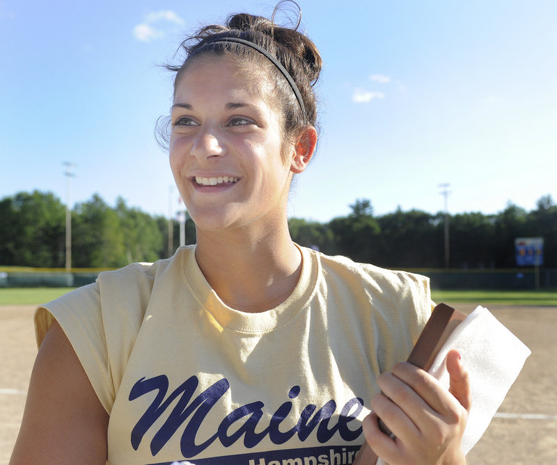 Samantha Bedore of Bangor, who won the Maine Gatorade award, added Miss Maine Softball to her honors Tuesday. Bedore will attend the University of Rhode Island.