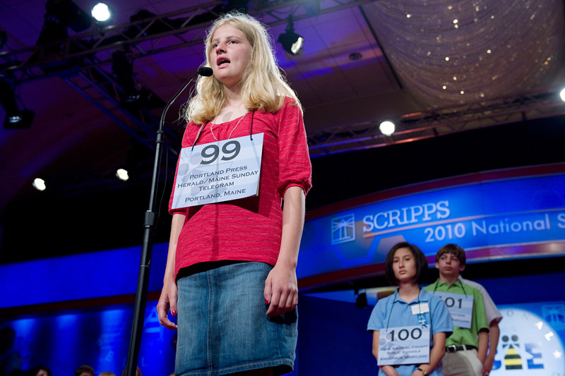 Lily Jordan participates in the preliminary rounds of the Scripps National Spelling Bee in Washington, D.C., today. Speller 99 Lily A. Jordan Scripps National Spelling Bee Washington