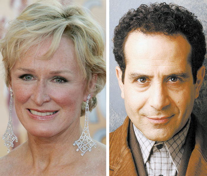 Glenn Close is nominated in the category of lead actress in a drama series for her role in “Damages.” Tony Shalhoub is nominated in the category of lead actor in a comedy series for his role in “Monk.”