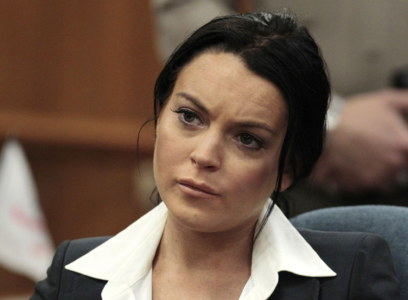 In this May 24 file photo, actress Lindsay Lohan appears in a courtroom for a hearing in Beverly Hills, Calif.