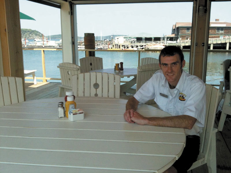 MOMENT OF TRUTH:"I was terrified," said Stewman's Lobster Pound waiter Mark Currier, who served dinner to the Obamas while they were on their Bar Harbor vacation last weekend. "I was shaking and stuff. The first few words on my notepad were pretty hard to read, but I calmed down eventually."