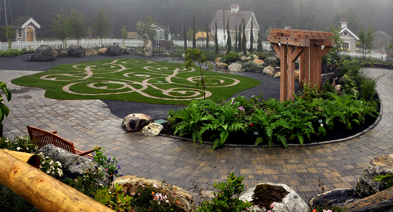 An English maze design is included in the new addition to the Coastal Maine Botanical Gardens.