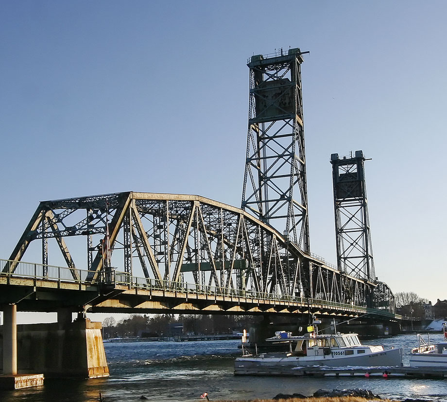 A view of the Memorial Bridge in Kittery,