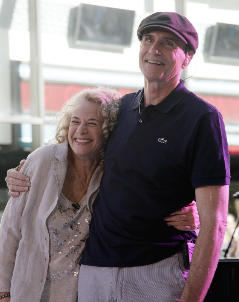 Carole King and James Taylor in June during the NBC “Today” show. King has put her Idaho ranch back on the market for a reduced price of $16 million.
