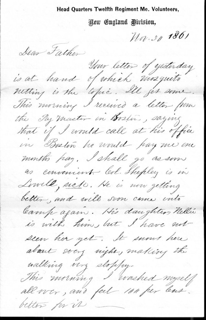 John Dana's letters describe the everyday life of a Union soldier during the Civil War.