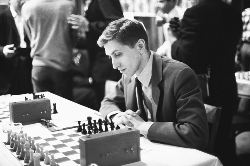 Bobby Fischer attends the start of the U.S. Chess Championship tournament in New York in 1965.