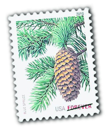 At the same time that it announced a proposed rate increase, the Postal Service unveiled this sample version of the new "forever" stamp that will go on sale in the fall.