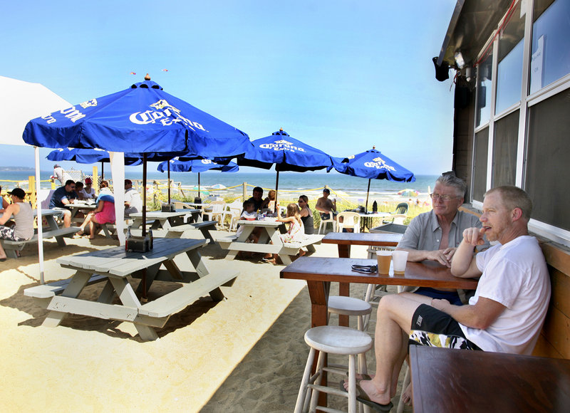 The Pirates Patio in Old Orchard Beach is near the ocean and features a fire pit and a small stage for local live music. The Patio is closed from October to May because the beach is so integral to its identity. But it's plenty popular the months it's open.