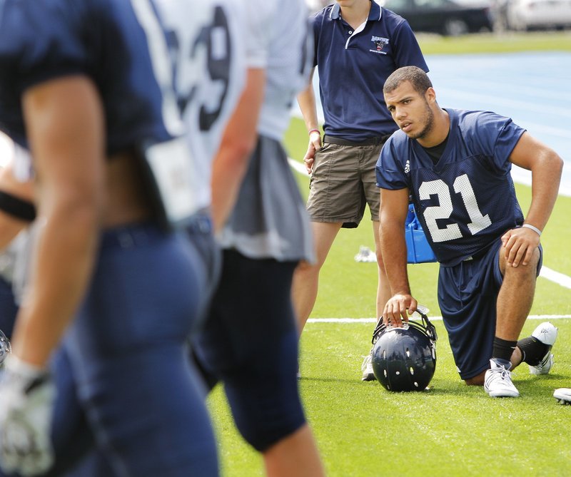 There will be no more waiting on the sidelines for University of Maine running back Jared Turcotte, who missed last season after two abdominal surgeries. He's cleared to go full bore in practice next month.