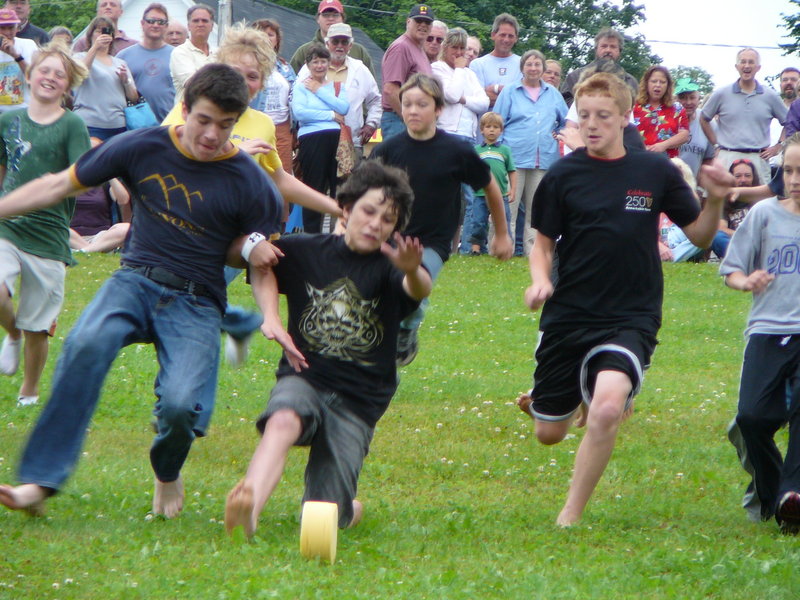 Scenes from the 2009 Cheese Rolling Championships.