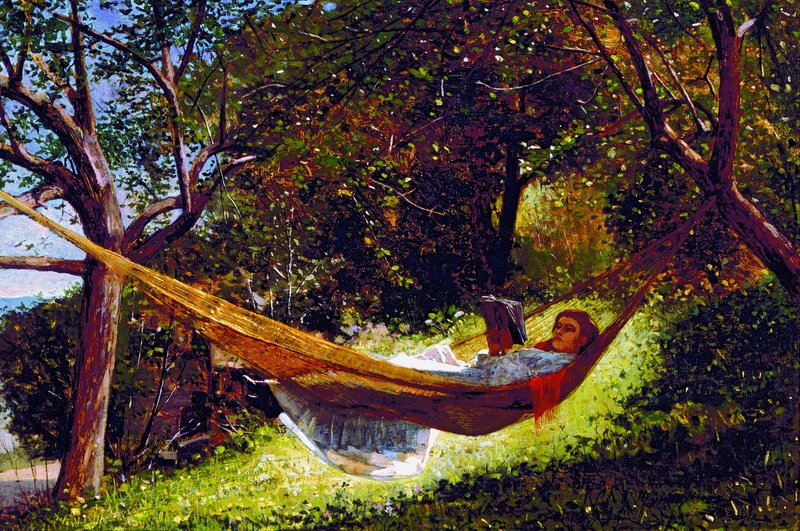 Winslow Homer’s 1873 oil painting “Girl in the Hammock” is part of the Lunder Collection, donated to the Colby museum in 2007.