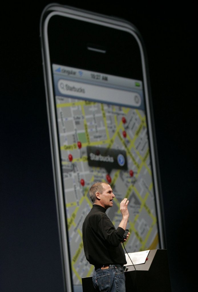 Apple CEO Steve Jobs demonstrates Google maps. The focus of forensics recovery has been on the iPhone over other smart phones because of its popularity: Almost 52 million have sold.