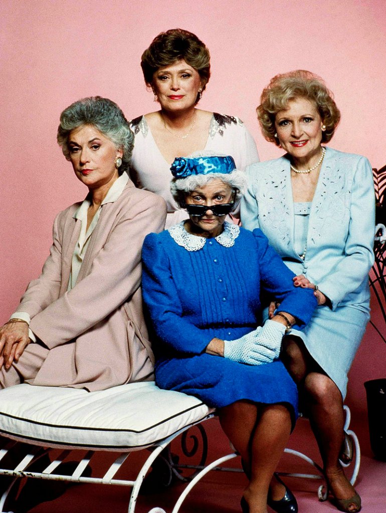 Betty White, with “Golden Girls” co-stars Bea Arthur, Rue McClanahan and Estelle Getty.