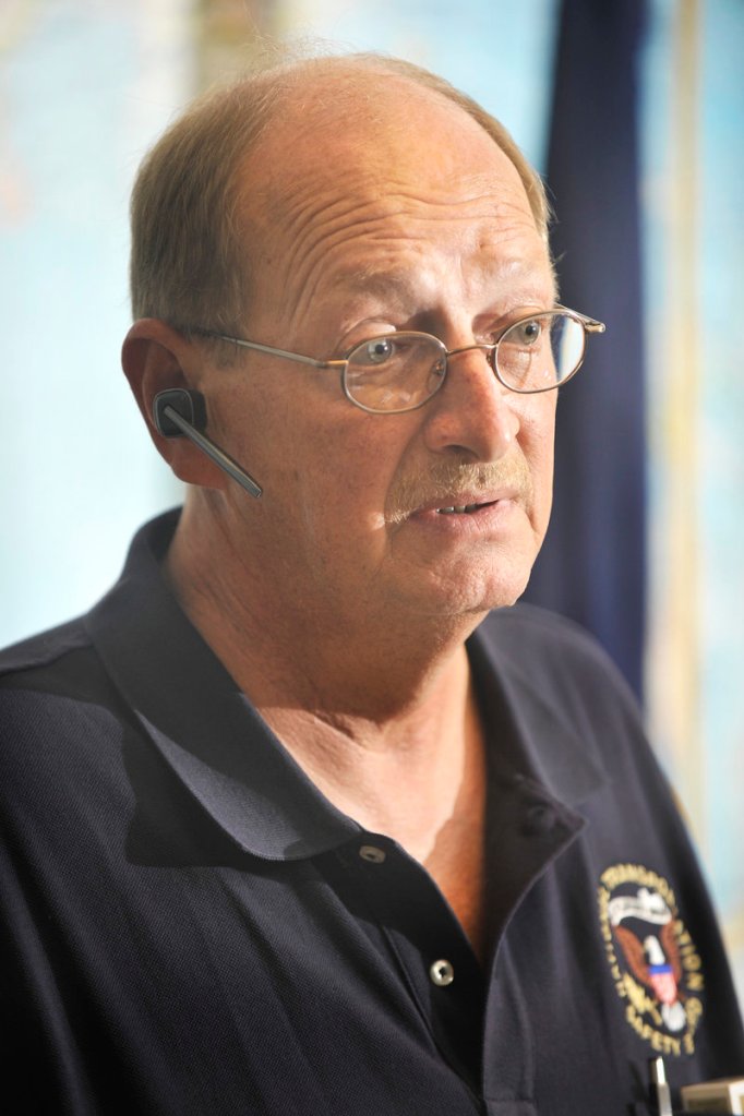 NTSB air safety investigator Butch Wilson gives a preliminary report on Saturday's plane crash in South Portland.