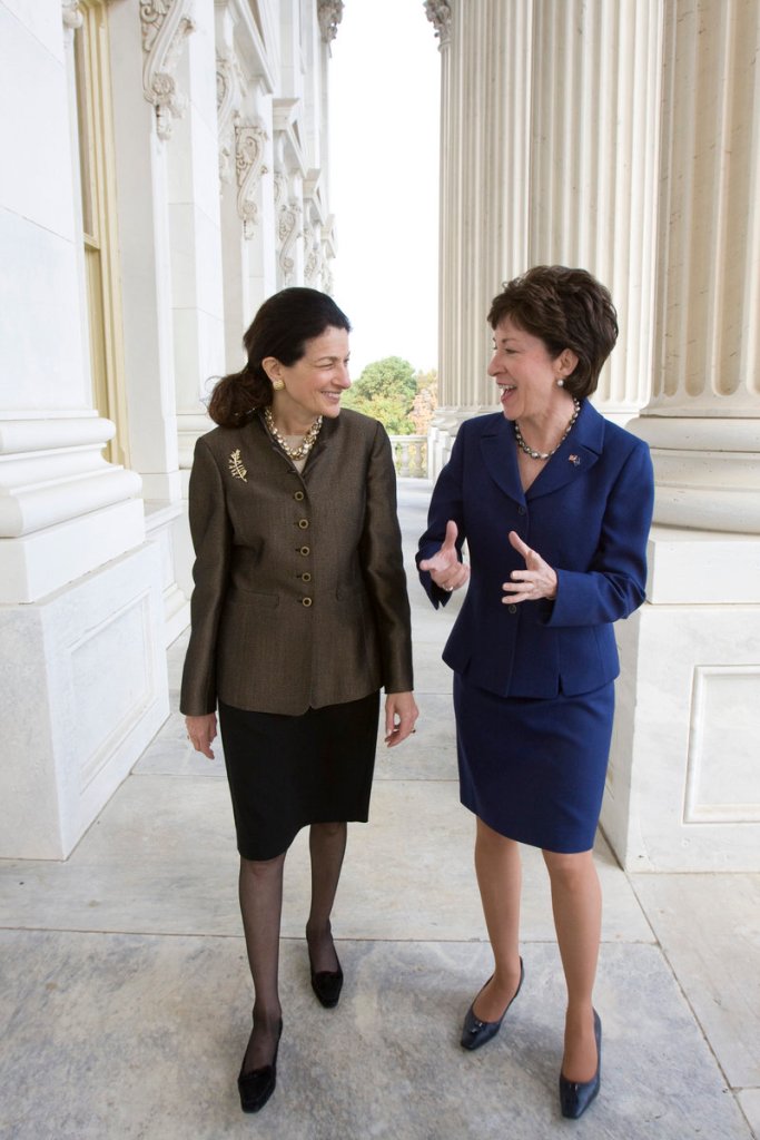 Maine Sens. Olympia Snowe, left, and Susan Collinswere the sole Republicans to support an extension for unemployment benefits in a key vote Tuesday.