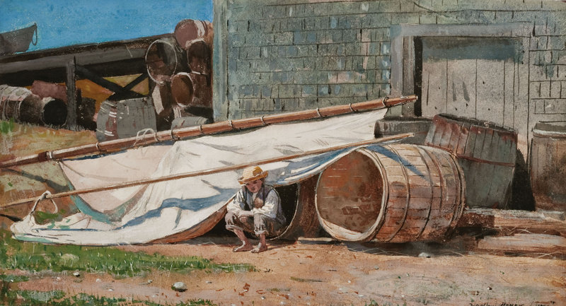 “Boy in a Boatyard” is one of the Winslow Homer watercolors in the Portland Museum of Art’s collection, most of which is being shown through Sept. 6.