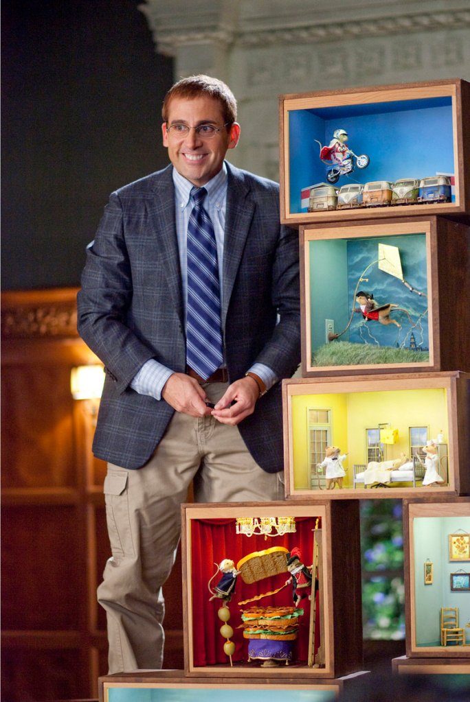 Steve Carell plays Barry, whose hobby is building “mousterpiece” dioramas, in the new comedy “Dinner for Schmucks.”