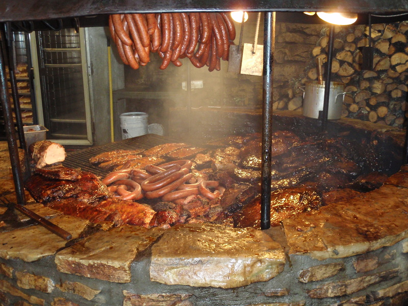 The barbecue pit at the Salt Lick in Driftwood, Texas, pulls in the crowds. The prices are low and you smell the food a quarter-mile away.