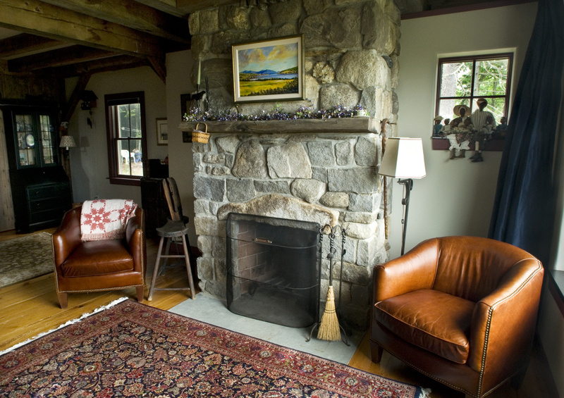 From a young age, Harpswell homeowner Allan Brown liked stone houses and old houses. Brown and his wife infused their contemporary home on Great Island with warmth and character by using a lot of stone as well features such as beams and doors from old barns.
