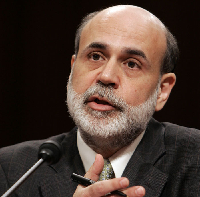 Federal Reserve Board Chairman Ben Bernanke says the Fed would "strongly resist deviations from price stability in the downward direction."