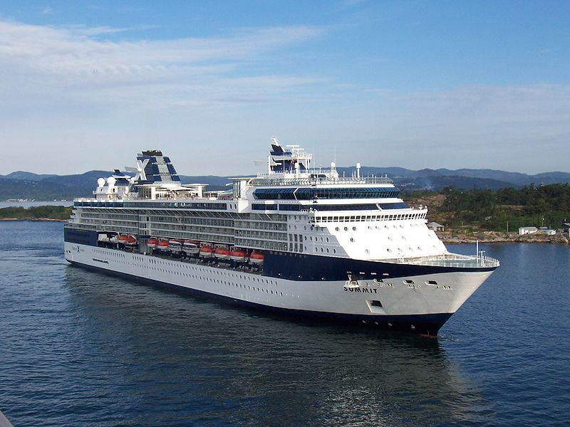 The recently refurbished Celebrity Summit, carries 1,900 passengers.