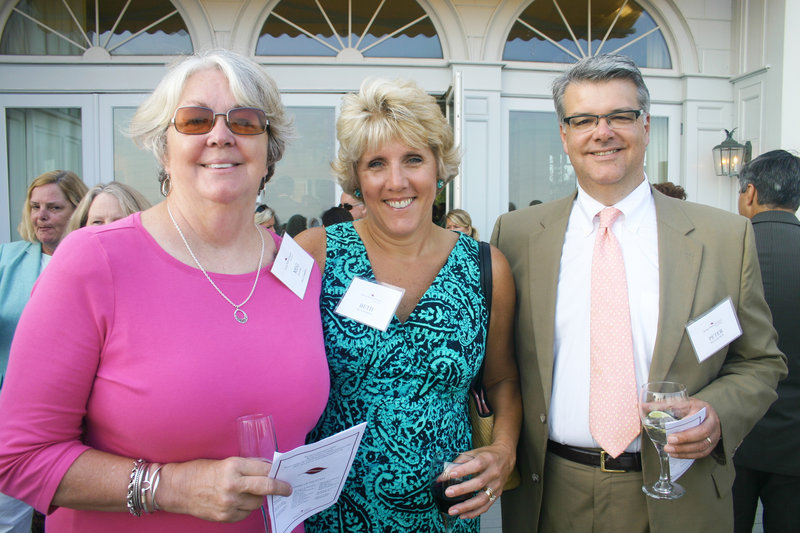 Meg Baxter, host committee member and Spring Harbor’s founding board chair, and Beth and Peter Richardson of Cape Elizabeth.