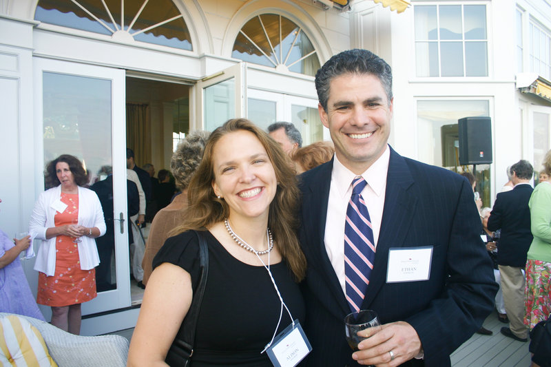 Alison Beeaker of Portland and her brother-in-law Ethan Strimling, former state senator of Portland.