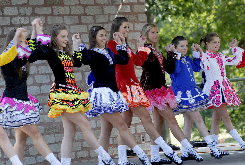 Dancers from The Stillson School of Irish Dance in Portland perform during the Festival of Nations on Saturday.