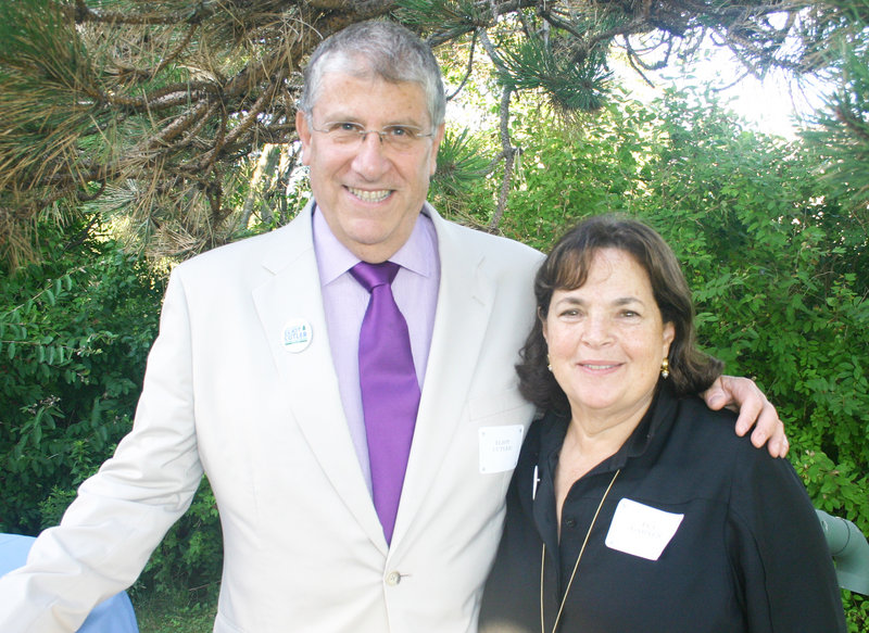Independent gubernatorial candidate Eliot Cutler and Ina Garten, who is known to her cookbook readers and TV audiences as the Barefoot Contessa.
