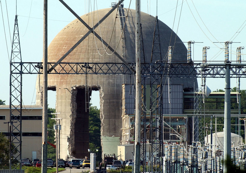 The Maine Yankee nuclear plant in Wiscasset as it appeared during its decommissioning. A reader says no replacements are needed.