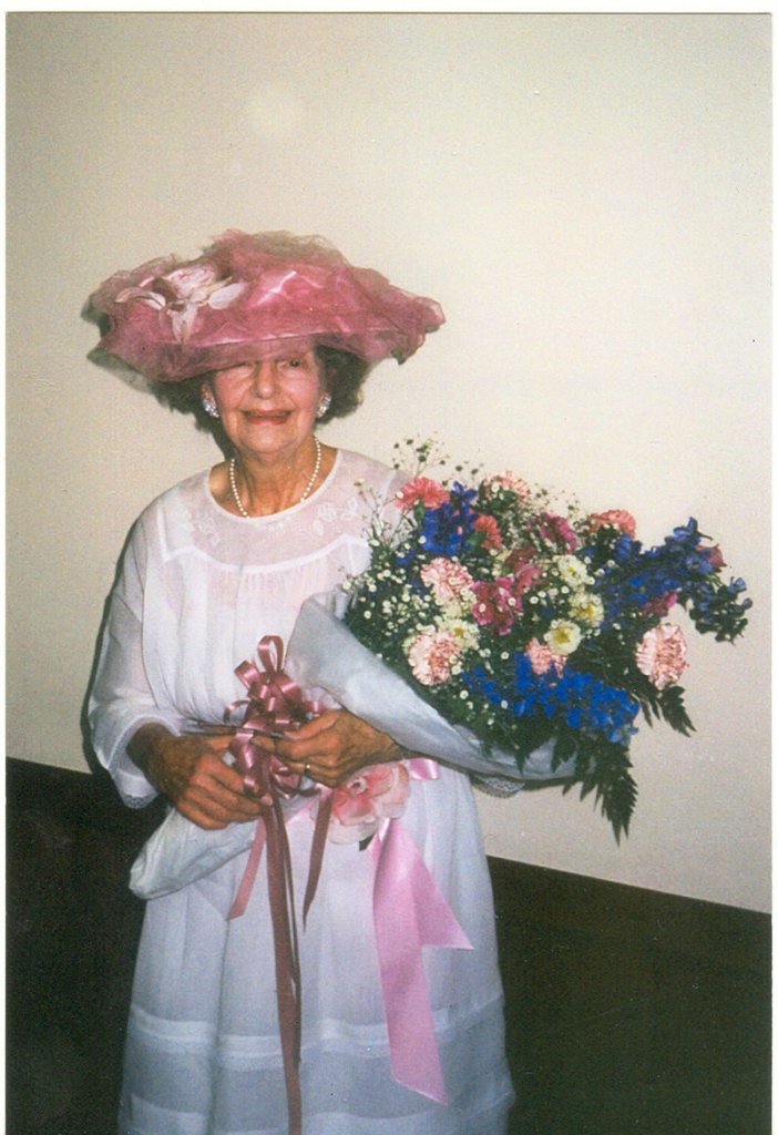 Rena Deis, wearing in one of the many outfits that make up “The Living History in Costume” collection in 1992.