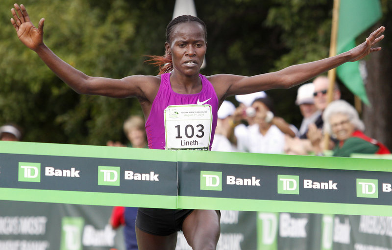 Lineth Chepkurui of Kenya added the TD Bank Beach to Beacon 10K course record Saturday to a resume that already includes the world record for 12 kilometers at the Bay to Breakers in San Francisco.