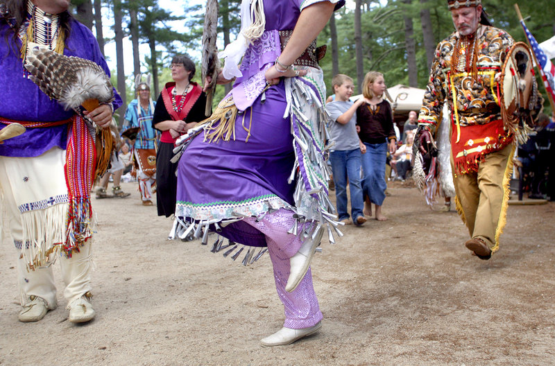 Dancers draw an audience at the Gray park operated by the Maine Department of Inland Fisheries and Wildlife.