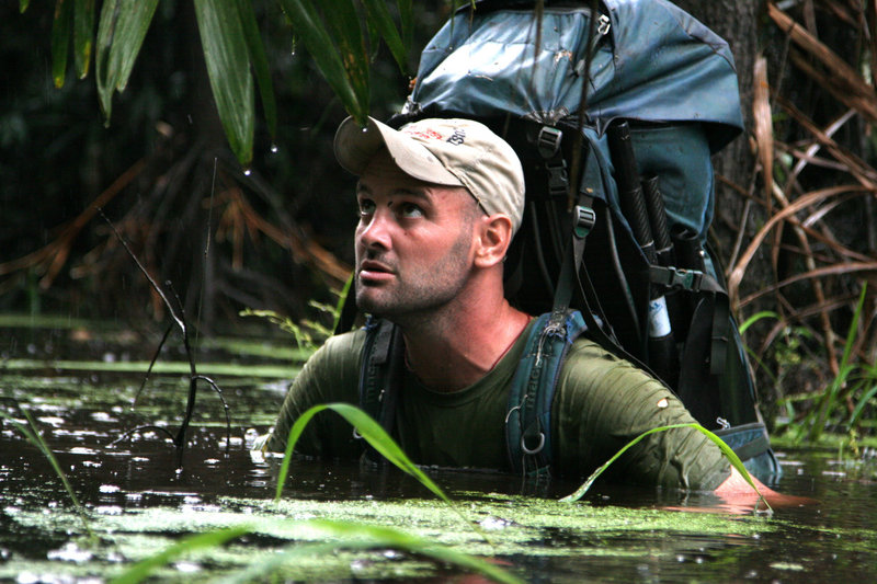 Ed Stafford of England walks through water in an unknown location in Peru during his journey along the Amazon river in 2008. On Monday, after 859 days and thousands of miles, he became the first man known to have walked the entire length of the Amazon River.