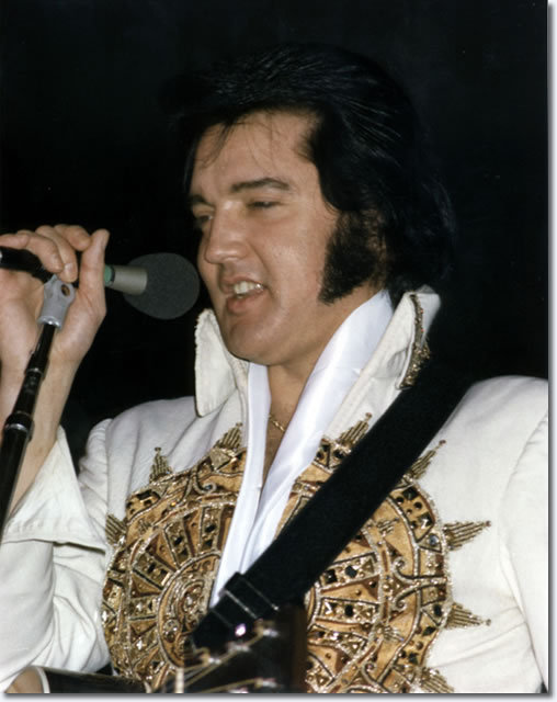 Elvis Presley performs at a concert in Cincinnati in June 1977.