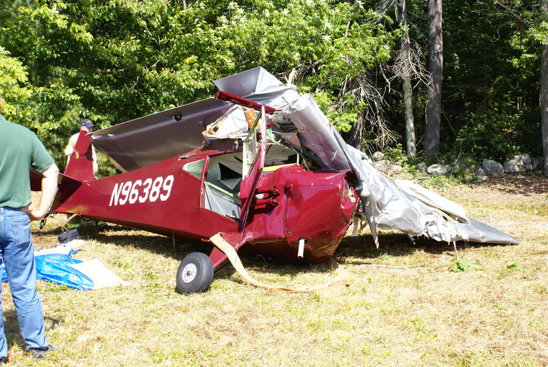 The wreckage of George Fortin’s 1946 single-engine plane was found early Sunday morning in Harrison.