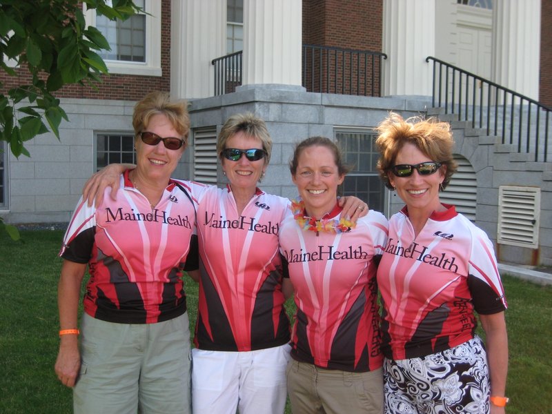 Maine Health's Trek Across Maine riders included Sally Nason, Judy Gilman, Julie Osgood and Donna McGrew.