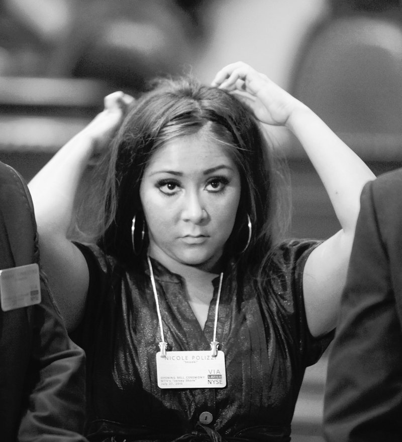 Nicole “Snooki” Polizzi, a cast member of MTV’s “Jersey Shore” reality series, appeared at the New York Stock Exchange in July with no apparent dust-ups.